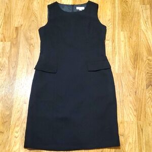 Calvin Klein Black Sleeveless Sheath Dress Black Womens Size 8 Knee Length